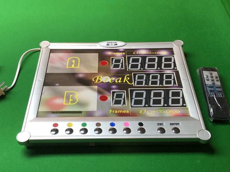 Snooker clearance scoring board